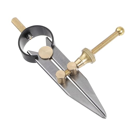 Spring Joint Caliper - [3 Inch] Carbon Steel Spring Divider Caliper with Brass Fulcrum for Metalworking Drawing Use, Flat Leg