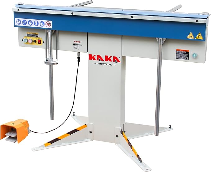 KAKA INDUSTRIAL Magnetic Pan and Box Brake, 48-Inch Electro Metal Brake Bender, 6-Ton 16-Gauge Box and Pan Brake, 220V Single Phase with Foot Pedal Control Siding Brake, Includes Clamp Bars EB-4816M