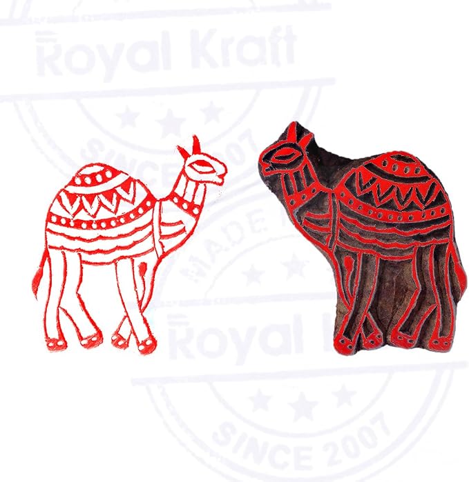 Royal Kraft Wooden Stamps DIY Fabric, Henna Printing Blocks THDtag034 - Image 4