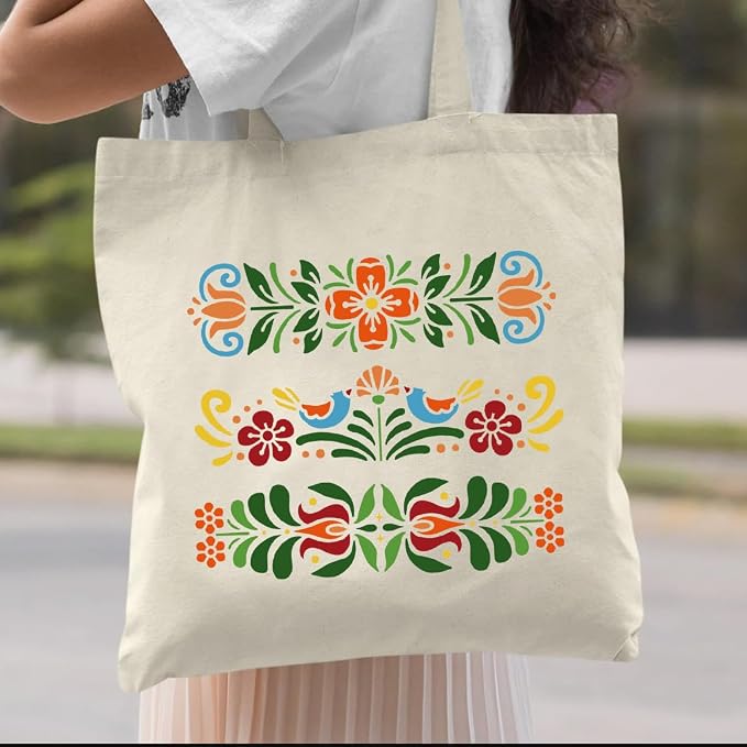 Floral Border Corner Stencils for Crafts Reusable Folk Art Stencil Mexican - Image 5
