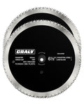CRALY 6-1/2 Inch 140 Teeth Circular Saw Blade, 5/8 Inch Arbor, Thin Kerf, for Cutting Plywood, OSB, Plastic, Paneling & Vinyl Siding, 2-Pack(C06140WB-2)