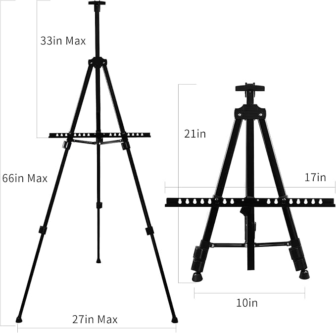 RRFTOK Black 3 Pack 21-66 Inch Art Easel Stand - Image 3
