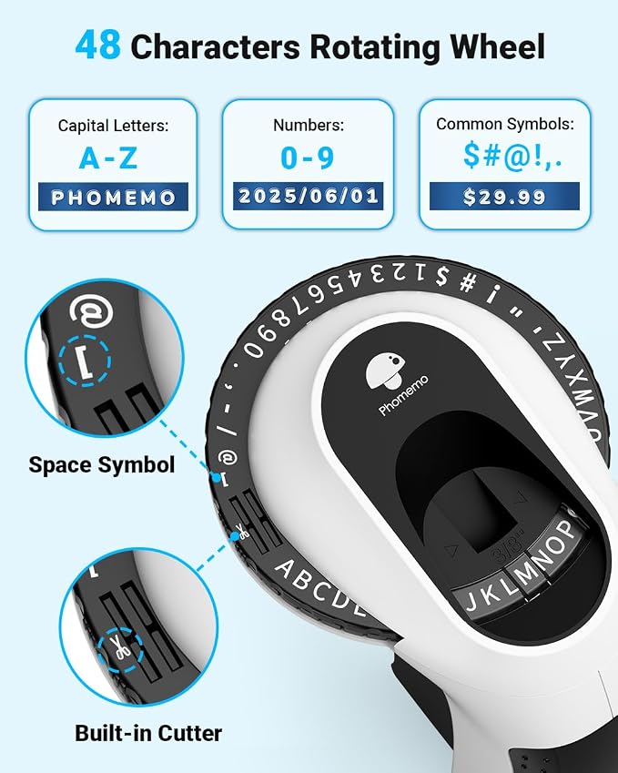 Phomemo Embossing Label Maker, Vintage Embossed Label Maker, Retro Label Makers - Image 6