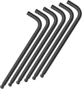 5/64" Ball End Hex Key Set, 6pcs L-Shaped Allen Wrenches Long Arm,CR-V Steel, Black Oxide Finish, High Torque Repairing Tool for Furniture, Bike, Equipment Maintenance