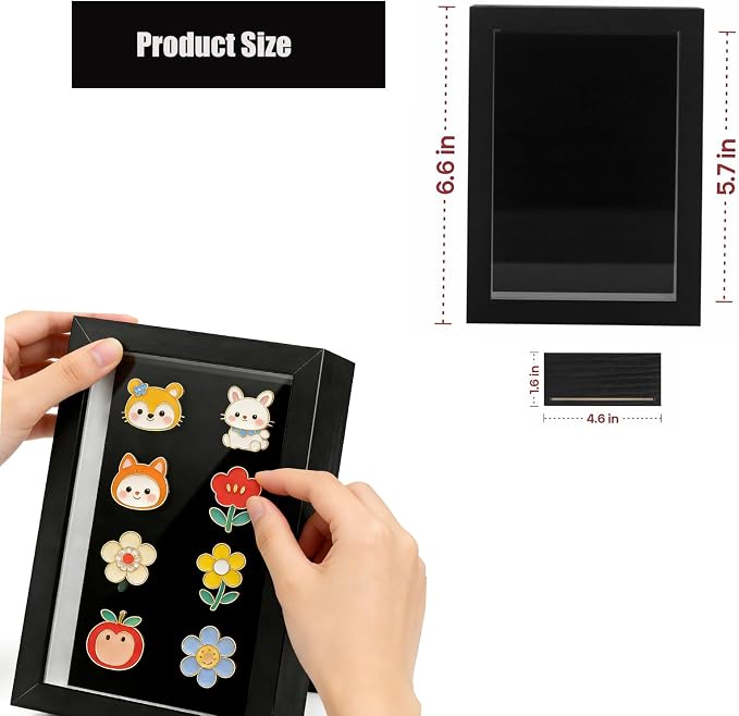 Pin Display Case, Enamel Pin Collection Display - Image 3