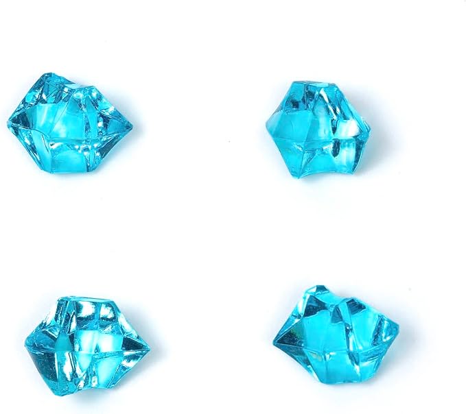 250 PCS Blue Fake Ice, 0.62x0.86 Inch, 1.1 lbs Acrylic Crystal Gemstones - Image 3