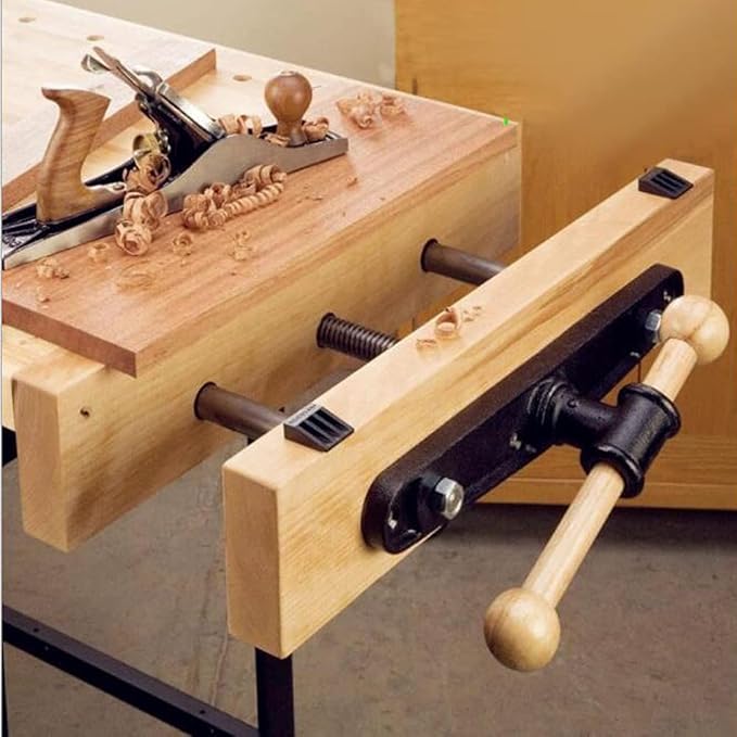 uyoyous 7 inch wood vise workbench Front Vise Woodworking Bench Vise Cast Aluminum Front Screw Vise Woodworking Front Vise