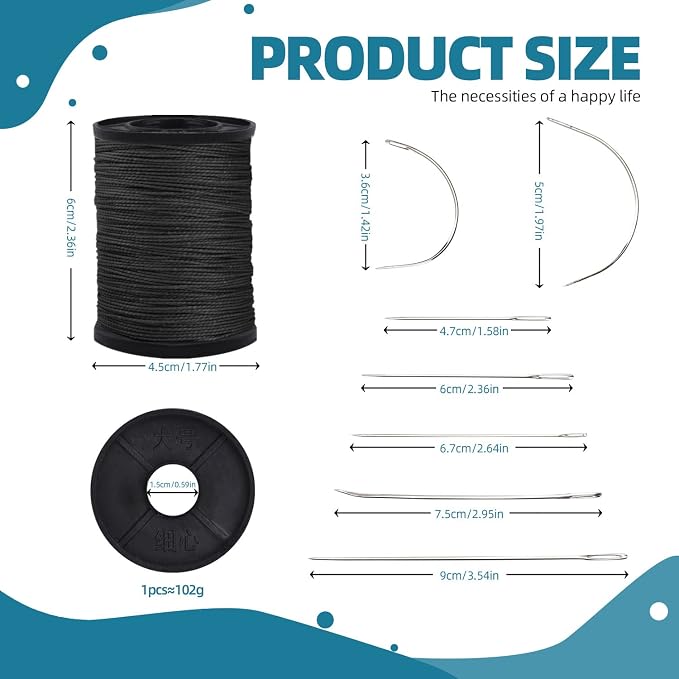 Topus Extra Strong Upholstery Repair Sewing Thread Kit and Heavy Duty Household - Image 5