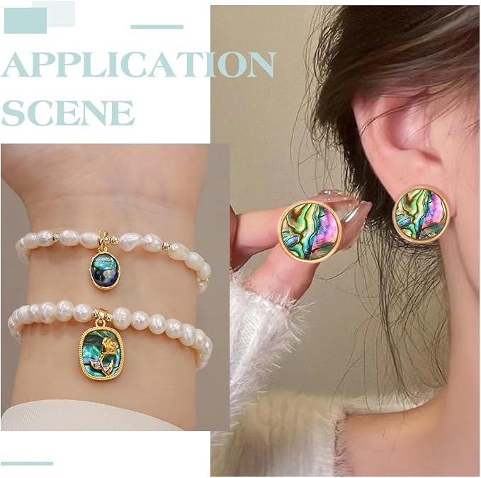 WADORN 4 Sizes Abalone Shell Cabochons - Image 5
