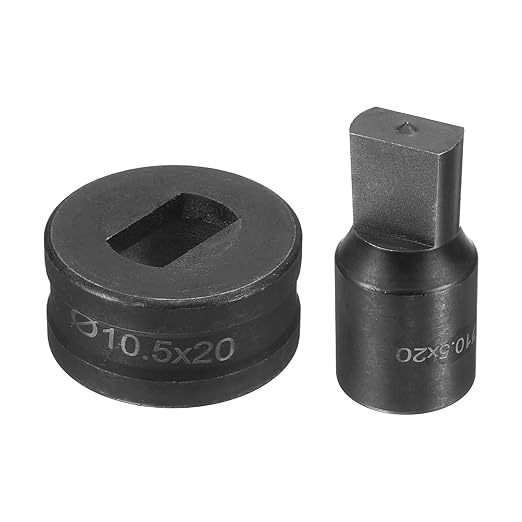 HARFINGTON Hydraulic Hole Punch Die Φ10.5×20mm Slot Hole 40Cr Steel Electric Punching Kit for CH70 Electric Punching Machine, Black