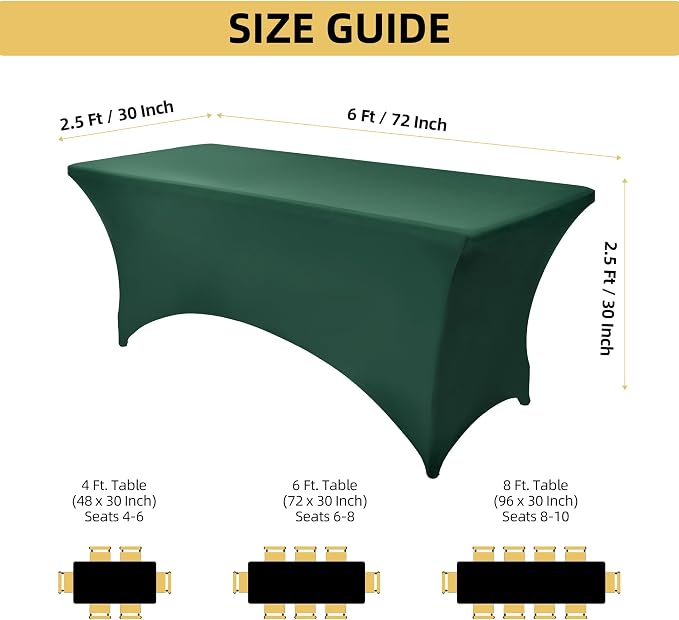 6-Pack 6ft Spandex Table Covers - Image 4