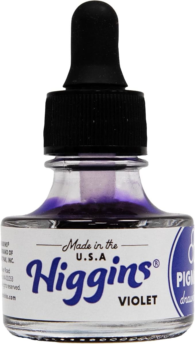 Higgins Violet Pigmented Drawing Ink by Higgins