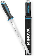 Insulation Knife, 11 Inch Serrated Sharp Blade, Double Side Insulation Cutter Tool With Stainless Steel Head, Cutting Mineral Wool Insulation Sod Cutter (Insulation Knife with Hammer)