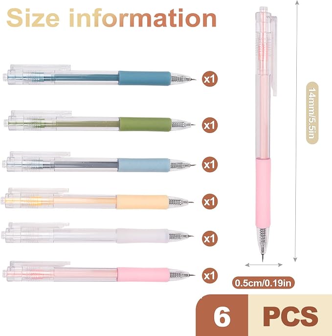 6 Pack Retractable Craft Pen Set 6 Colors Precision Paper Cutter - Image 2