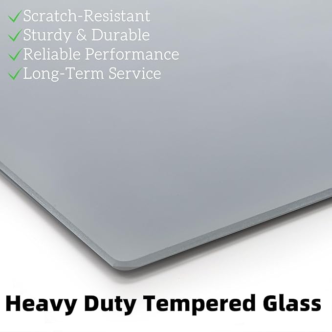 2 Pack Neutral Grey Tempered Glass Palettes, Scratch Resistant Paint Mixing - Image 3