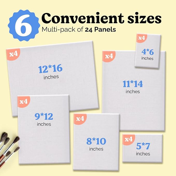 Chalkola Paint Canvases for Painting Multipack - Image 2