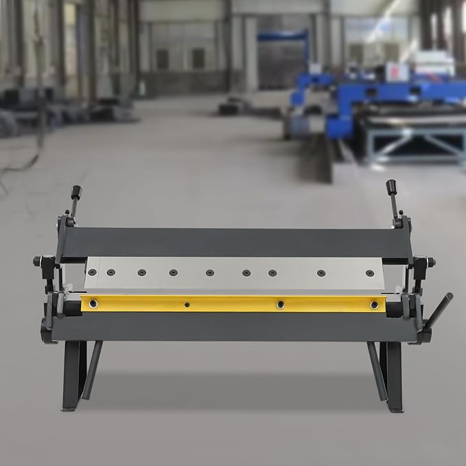 24" Sheet Metal Brake,Pan and Box Brake,Metal Sheet Bender for Carbon Steel,Copper,Aluminum,Ergonomic Handles,Floor Standing,Ideal for Metal Roofs,Car Doors,Windows,Furniture