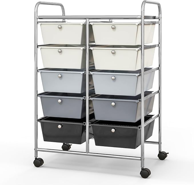 BECOMFORT 10-Drawer Rolling Cart by BECOMFORT