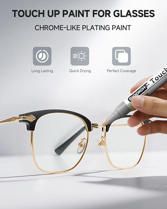 Light Rose Gold Eyeglass Frame Touch Up Paint Pen, All-in-One Touch Up Kit - Image 2