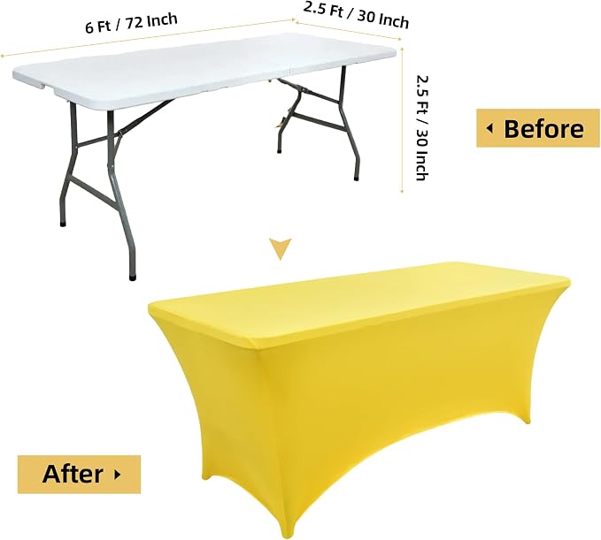 2-Pack 6ft Spandex Table Covers - Image 7