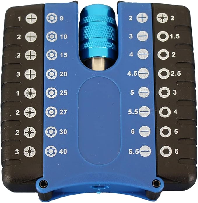 33 pc Impact Ready Security Screwdriver Bit Set Kit with One Quick Release Chuck
