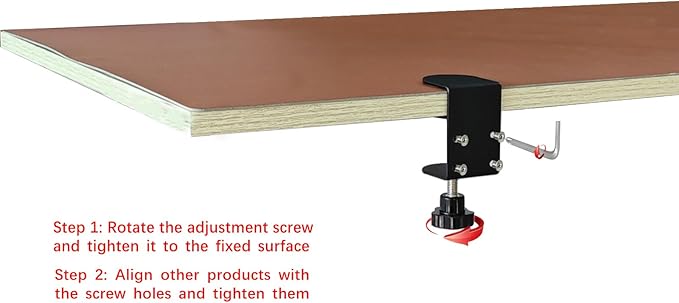 Small C Clamps 2 Inch with 4 Small Holes in the Back, 2-Pack Adjustable Desk C-Clamp for Range 0.39"~2", Versatile Clamp for Brake, Parts Assembly, Fastening, Welding, Woodwork, Metal Work