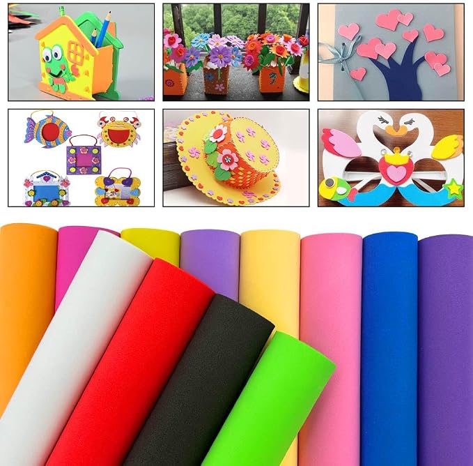 biguphate 90 Pack EVA Foam Sheets, 8 x 8IN, 1mm Thick Foam Paper - Image 6