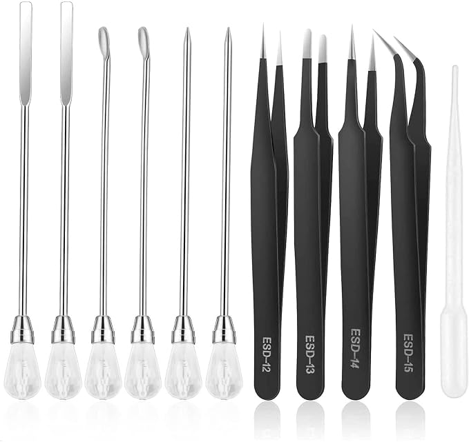 11 Pcs Resin Mold Tools Set Stirring Needle Spoon Tool Tweezers Precision Kit by ColoryourlifewithMSDADA