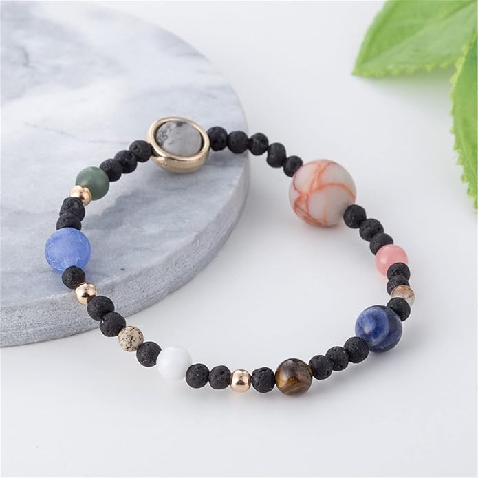 ONLYJUMP Planet Bracelet Solar System Universe Galaxy Bracelet Handmade Natural - Image 7