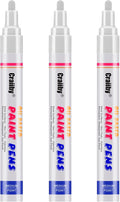White Paint Markers, 3 Pack Oil-Based Waterproof Quick Dry Permanent Paint Pen by Craiiby