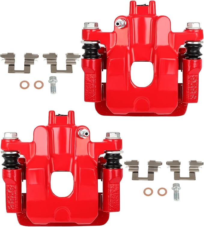 cciyu Rear Left & Right Brake Calipers Assembly w/Bracket 19B2675 19B2674 2001 2002 2003 2004 2005 2006 For Acura For MDX,2003 2004 2005 2006 2007 2008 For Honda For Pilot