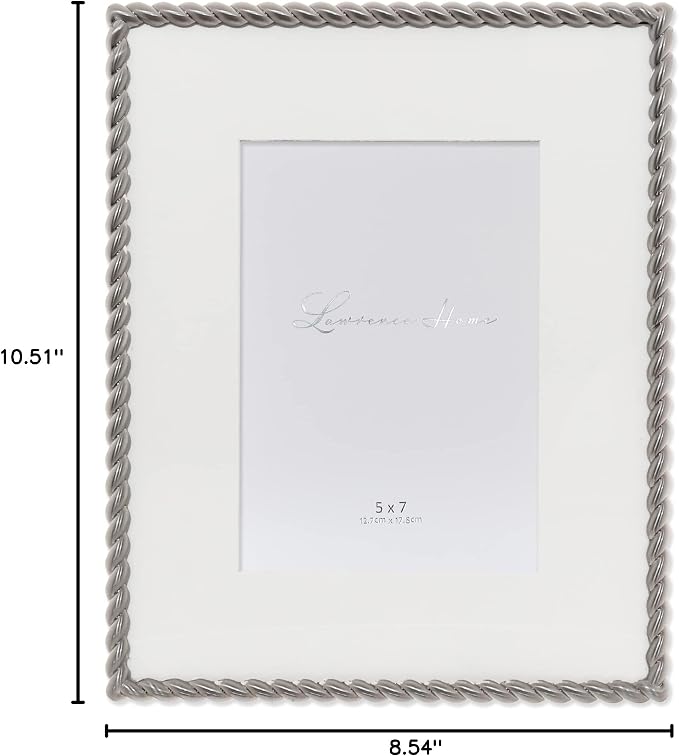 Lawrence Frames Metal Frame, Rope Design, Brushed Nickel - Image 5