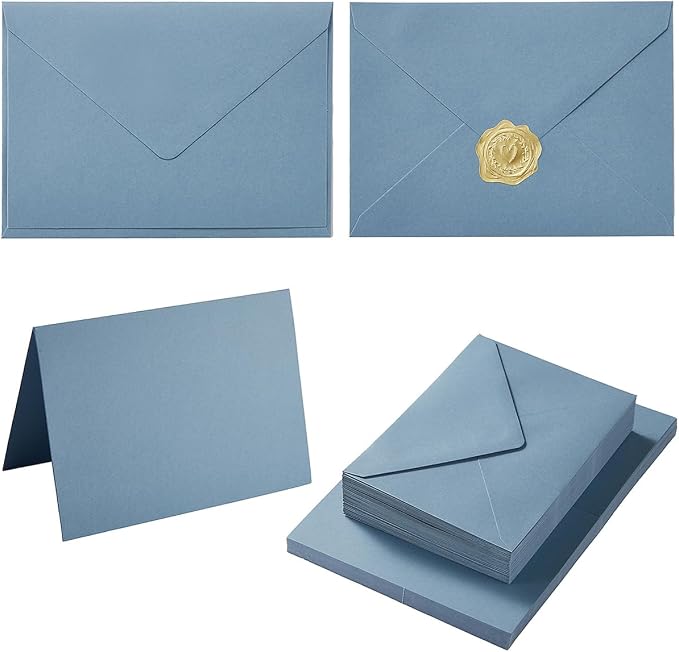 50 Pack Dusty Blue A7 Envelopes by Toperd