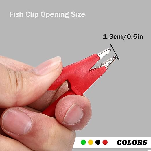 Multimeter Banana Plug to Crocodile Alligator Clip Test Probe, 4PCS 4mm Banana Plug to Alligator Clip Test Probe Lead Wire Cable，for Alligator Clip Test Probe Cable for multimeter3.28ft(X-Y 16A 4S).