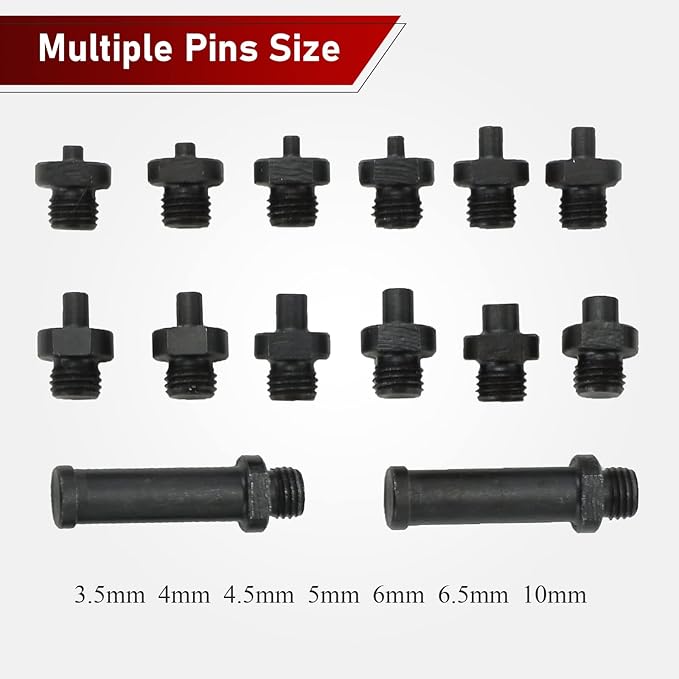 ATPEAM Spanner Wrench Set with Variable Pins 15Pc Adjustable Spanner Wrench fits Camshaft pulleys