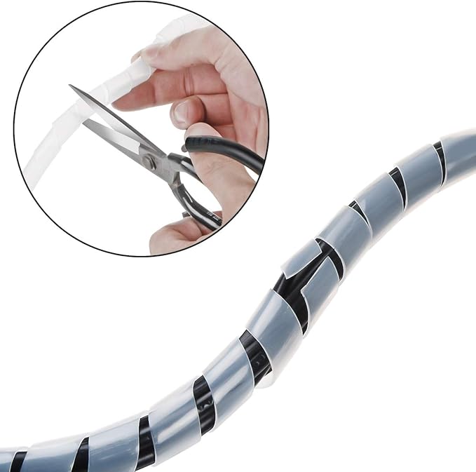 20Ft XHF 1/2" Clear Spiral Cable Wrap 12mm Cord - Image 4