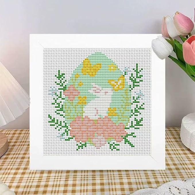 Tiwabb Cross Stitch Kits for Adults Beginners, Easter Egg Cross Stitch Kits - Image 2