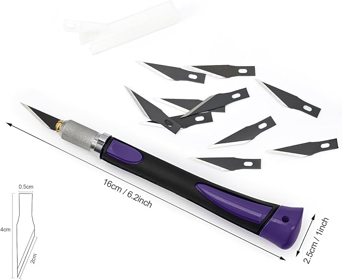 EHDIS Precision Hobby Knife Set Utility Craft Knife Kit - Image 2
