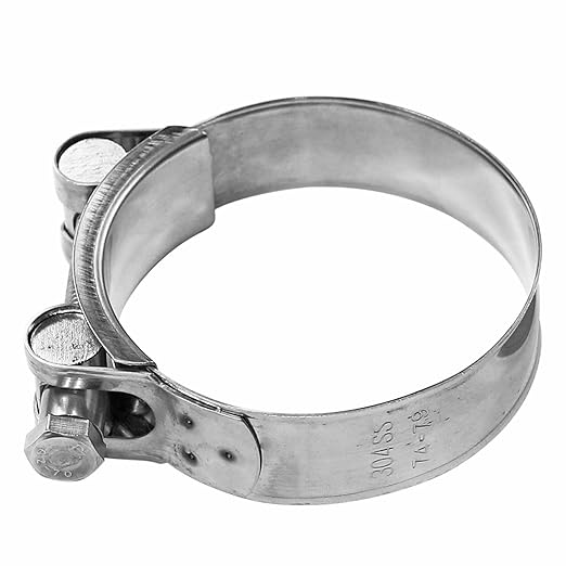 AKIHISA 104-112mm ID Range T-Bolt Hose Clamp,2 Pack 304 Stainless Steel Adjustable Heavy Duty Pipe Clamp 4.09-4.4 Inch