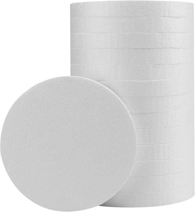 FFchuanhe 14 Pack Crafts Foam Circles, Polystyrene Round Foam Discs - Image 4