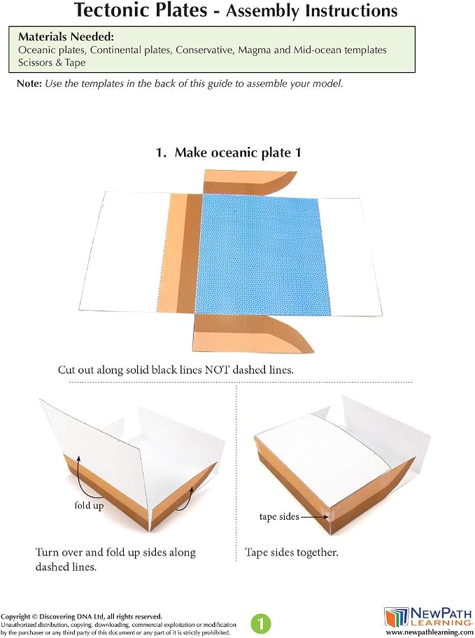 NewPath Tectonics Plates 3-D Paper Model Making Kit - Image 4
