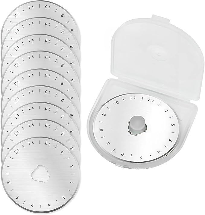 10 Pack Rotary Cutter Blades 45mm by Qivorimith