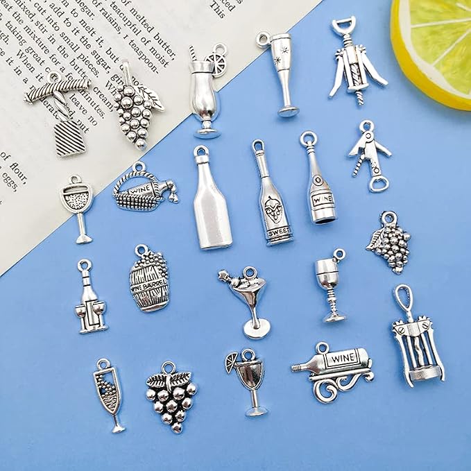 WOCRAFT 120pcs Antique Silver Wing Charms - Image 4