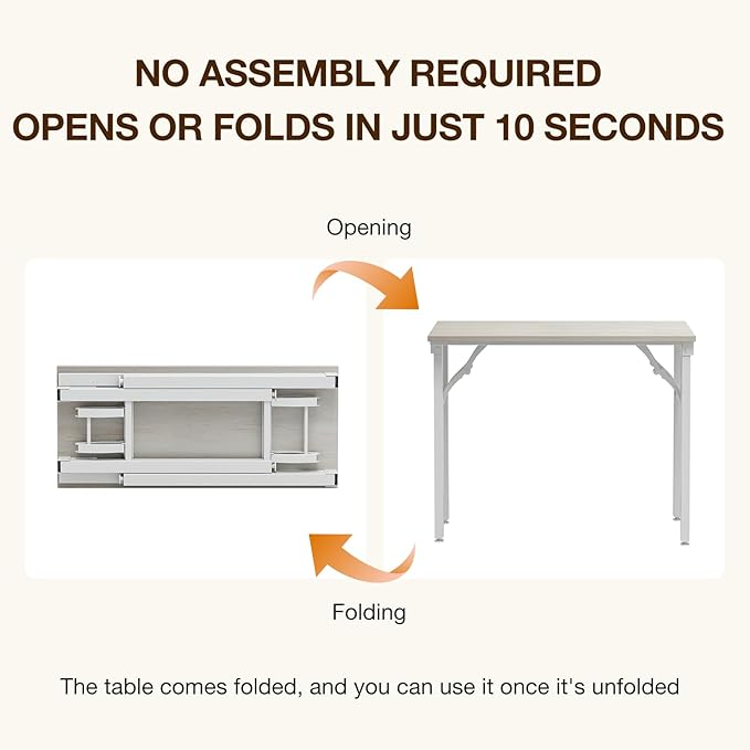 TEMI Small Computer Desk Folding Table - Image 4