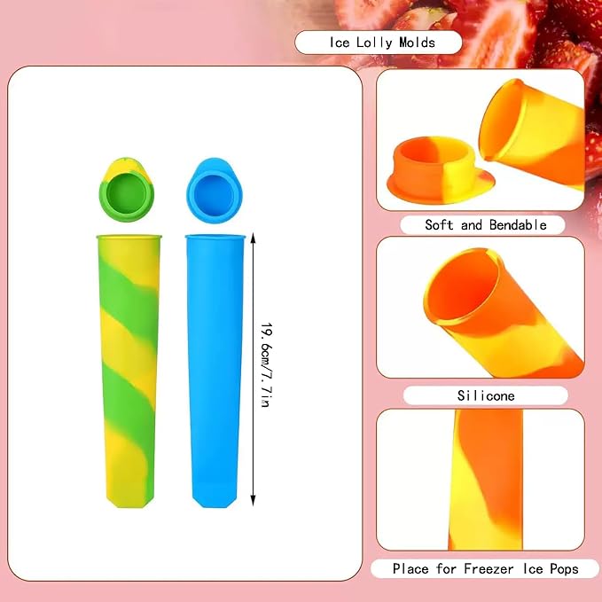 9 large-sized multi-color silicone ice cube molds, suitable - Image 2