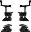 HENBOW 3/4" Pipe Clamp,Wood Gluing Pipe Clamp Set,Heavy Duty Cast Professional Pipe Clamps Tools,Cast Iron Wood Clamps Quick Release for Woodworking Improvement and Diy Projects(2Pack-Black)
