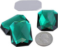40x30mm Green Emerald A10 Large Flat Back Octagon Acrylic Rhinestones Cosplay by Allstarco