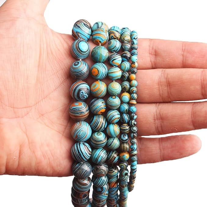 Zenkeeper 108 Pcs Blue Malachite Beads - Image 3