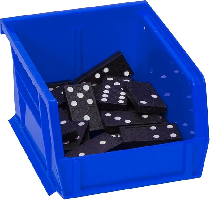 Akro-Mils 30210 AkroBins Plastic Hanging Stackable Storage Organizer Bin, 5-" x 4-" 3-", Blue, 24-Pack