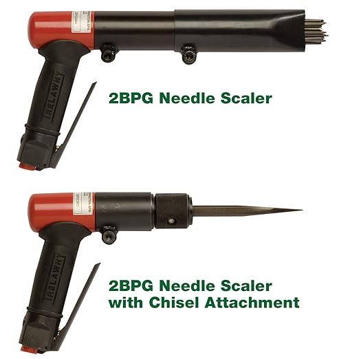 CS Unitec | 2BPG Needle and Chisel Scaler Kit | 19 Needle Air Chisel | Professional Grade 3000 BPM Pistol Grip | Air Power 5.5 CFM - 199.3121